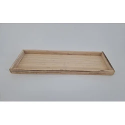HOUTEN BAKJE 45X16CM WHITE WASH 