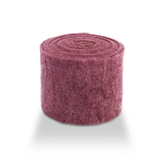 WOOL FELT 7.5CM +/-5M AUBERGINE