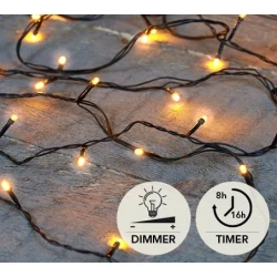 GUIRLANDE LED (INDOOR & OUTDOOR) 80L CLASSIC WHITE IP44 TIMER 8/16H
