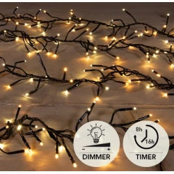 GUIRLANDE LED CLUSTER 960L/12.5M CLASSIC WHITE IP44 TIMER 8/16U