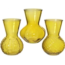 VASE KRISTAL D13 H18 CURRY 1PC
