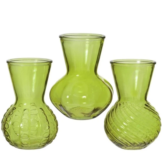 VASE KRISTAL D13 H18 VERT CLAIR 1PC