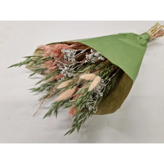 BOEKET KRAFT LUXE SOFT PINK/GREEN