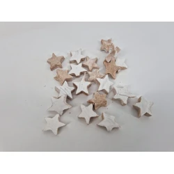 COCONUT STARS 3CM WHITE 20PCS