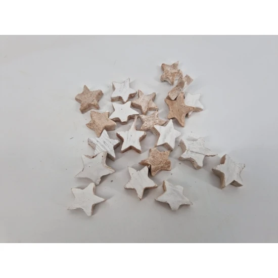 COCONUT STARS 3CM WHITE 20PCS
