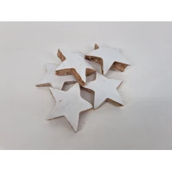 COCONUT STARS 7CM WHITE 5PCS