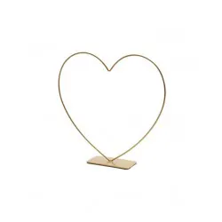 FRAME COEUR SUR SOCLE 30CM OR