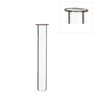 GLAZEN BUISJE (BLOEMFLESJE/PIPET) 1.5X15CM MET RAND 12ST