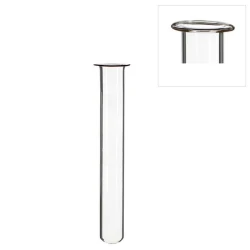 GLAZEN BUISJE (BLOEMFLESJE/PIPET) 1.5X15CM MET RAND 12ST