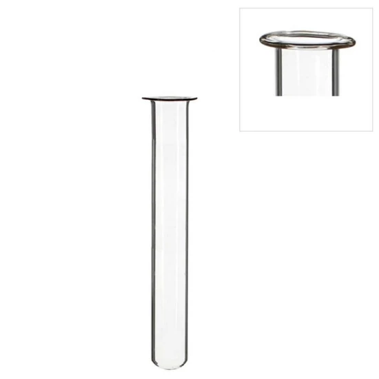 GLAZEN BUISJE (BLOEMFLESJE/PIPET) 3X28CM MET RAND 6ST