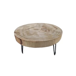 HOUTSCHIJF OP VOET PAULOWNIA D35 H20 NATUREL