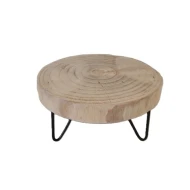 HOUTSCHIJF PAULOWNIA OP VOET D20 H10CM NATUREL