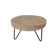 HOUTSCHIJF PAULOWNIA OP VOET D30 H15CM NATUREL