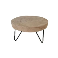 HOUTSCHIJF PAULOWNIA OP VOET D30 H15CM NATUREL