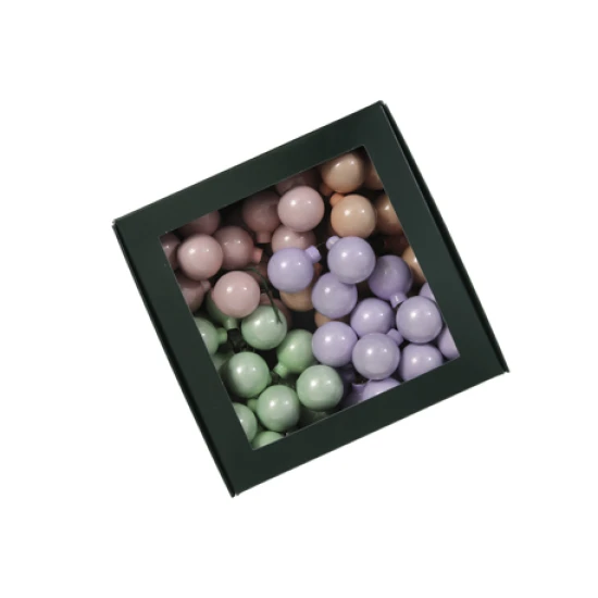 KERSTBOLLEN 30MM PINE PASTEL 72ST