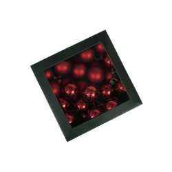 KERSTBOLLEN 40MM DARK RED COMBI 36ST