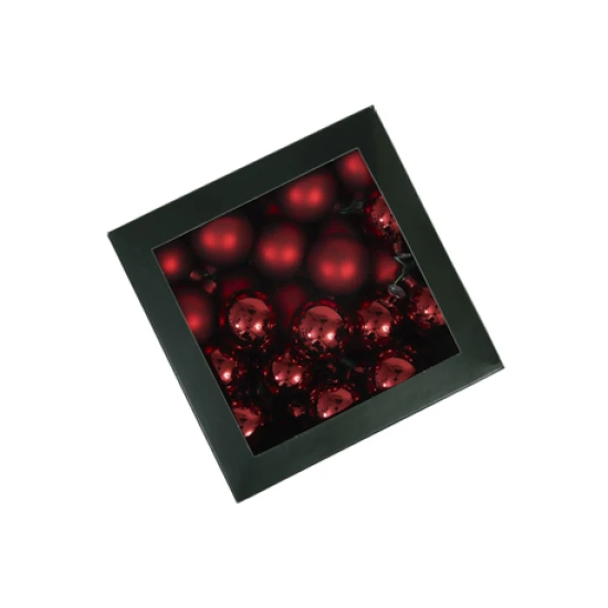KERSTBOLLEN 40MM DARK RED COMBI 36ST