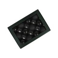 KERSTBOLLEN 57MM BLACK COMBI 12ST