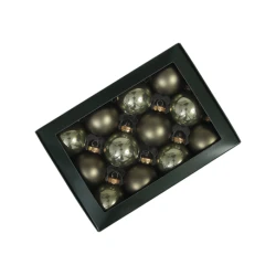 KERSTBOLLEN 57MM GRANITE GREEN 12ST