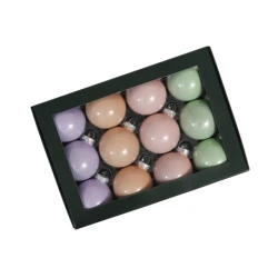 KERSTBOLLEN 57MM PASTEL OPAL 12ST