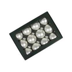 KERSTBOLLEN 57MM SILVER MAT 12ST