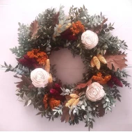 KRANS 30CM MIXED DRIED FLOWERS MIXED       