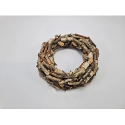 WREATH BIRCH BRANCHES THICK 30CM LIGHT