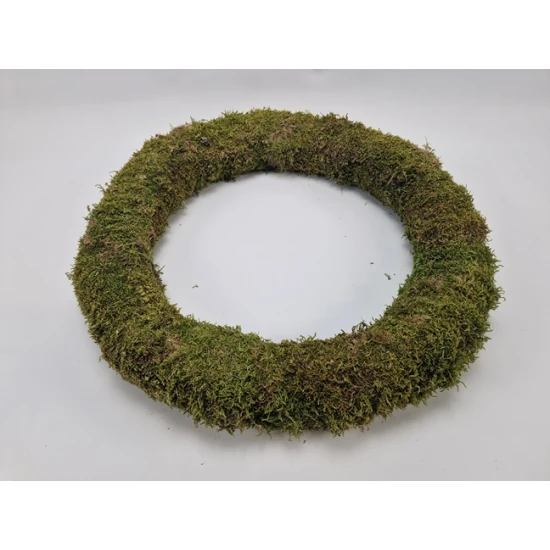 WREATH GREEN MOSS NATURAL 50CM