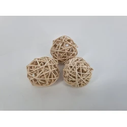 LATA BALL (BRANCH BALL) 6CM BLEACHED 25PCS