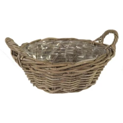 PANIER EN OSIER KUBU D27 H15CM