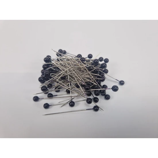 EPINGLES A TETE DE PERLE D6XL55 NOIR 100PCS