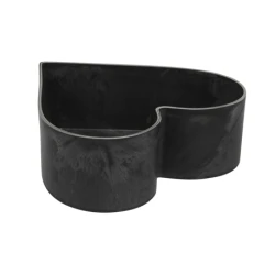 PLASTIC POT HART 20X21X7CM GRIJS