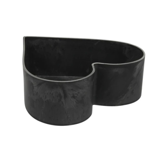 PLASTIC POT HART 20X21X7CM GRIJS