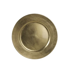 PLASTIC SCHAAL ROND D28CM GOUD