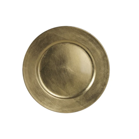 PLASTIC SCHAAL ROND D28CM GOUD