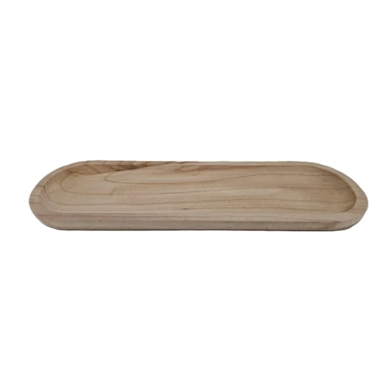 TRAY OVAL PAULOWNIA  NATURAL 50X15X2.5CM
