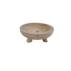 SCHAAL OP VOET PAULOWNIA D20 H6CM NATUREL