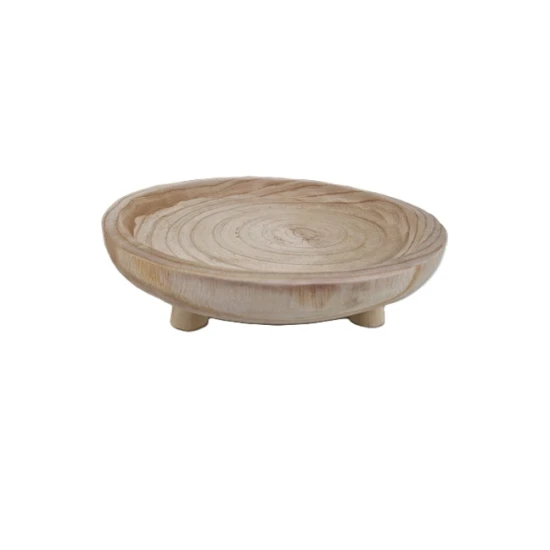 SCHAAL OP VOET PAULOWNIA D35 H6CM NATUREL