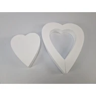 STYROPOR COEUR FERME 25CM + COEUR OUVERT 40CM 10PCS