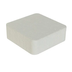 STYROPOR CAKE SQUARE 15X15X7CM - WITH LABEL