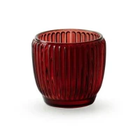 TEA LIGHT GLASS MILLIE RED H7 D8CM