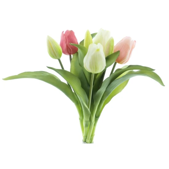 TULP BUNDEL 30CM MIX ROZE/WIT
