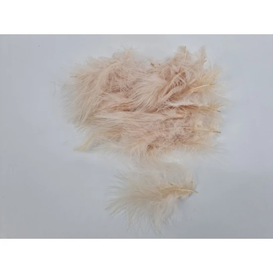 PLUMES DE MARABOU BEIGE +/-45GR