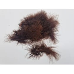 VEREN MARABOU GROOT BRUIN +/-10GR