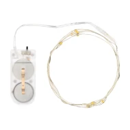 VERLICHTING OP BATTERIJEN INDOOR ZILVERDRAAD 40L/4M LED WARM WIT (INCL 2 BATTERIJEN)