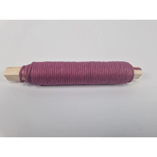 FIL PAPIER (PAPER WIRE) AUBERGINE SUR BATONNET EN BOIS 0.80MM 22M HOBBY