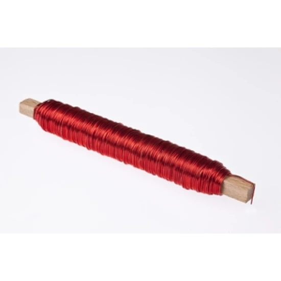 WIKKELDRAAD ROOD OP STOK 0.50MM 50M 100GR HOBBY