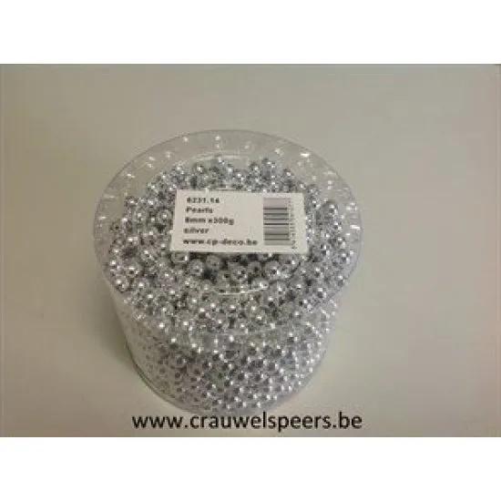 PARELS 8MM ZILVER 300GR +/-1200ST