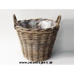 PANIER DE POMMES DE TERRE ANTIQUE GREY D45H40CM
