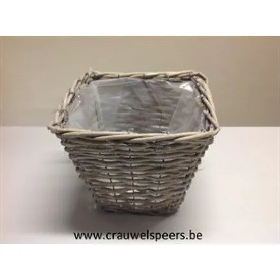 POT SAULE 21X21XH18CM GRIS